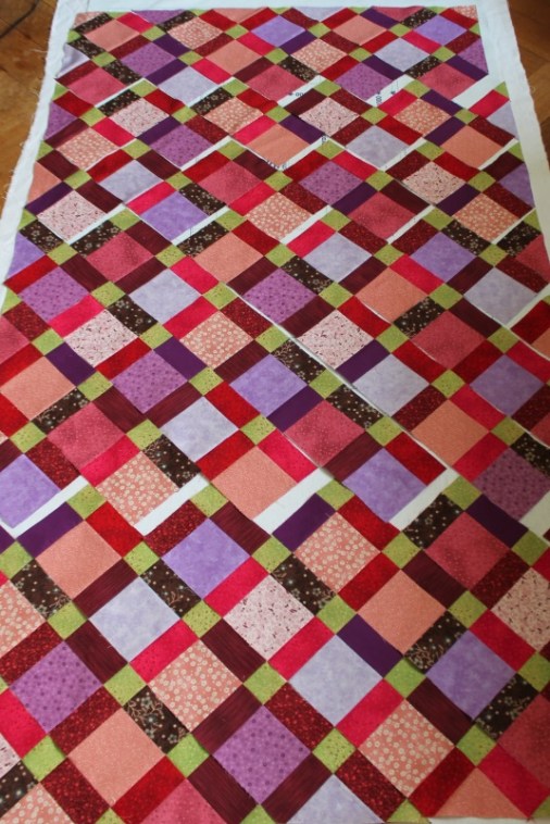 disappearing nine quilt layout#1